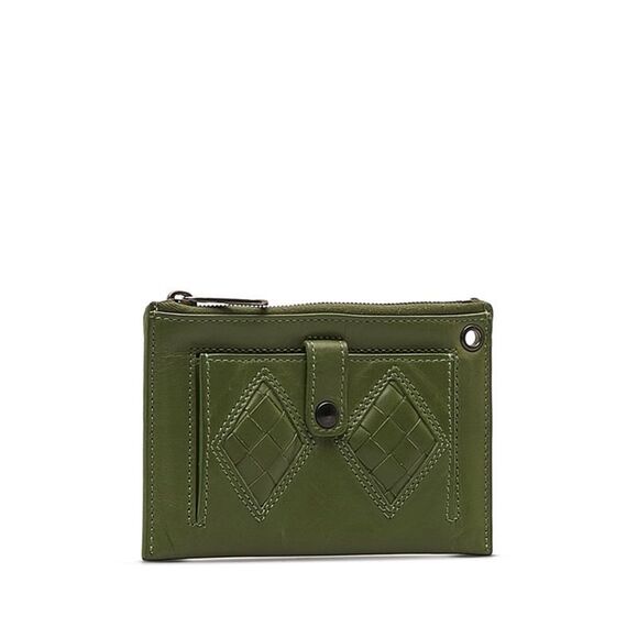 Bottega Veneta Intrecciato Green Leather Wallet  (Pre-Owned) - Picture 4 of 9